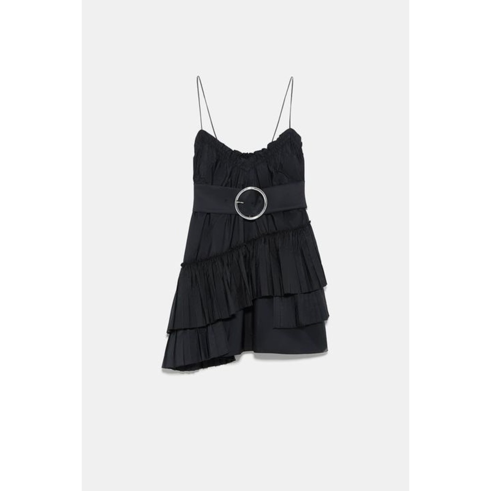 NWT Zara black mini dress with belt